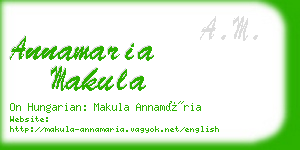 annamaria makula business card